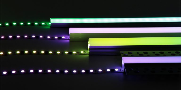 LED strip with LED channel