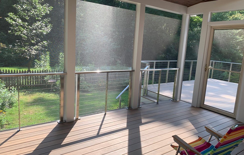 Brushed cable railing