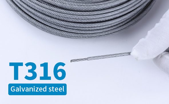 Muzata cable railing T316 Galvanized steel wire ropes